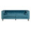 Premier Housewares Velvet Uphoplstered 3 Seat Blue Velvet Sofa, Durable Three Seater Sofa, Versatile Button Tufted Sofa 1