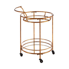 Versatile Use 2 Tier Serving Trolley, Elegant Design Kitchen Trolley, Easy Mobility Storage Trolley for Home