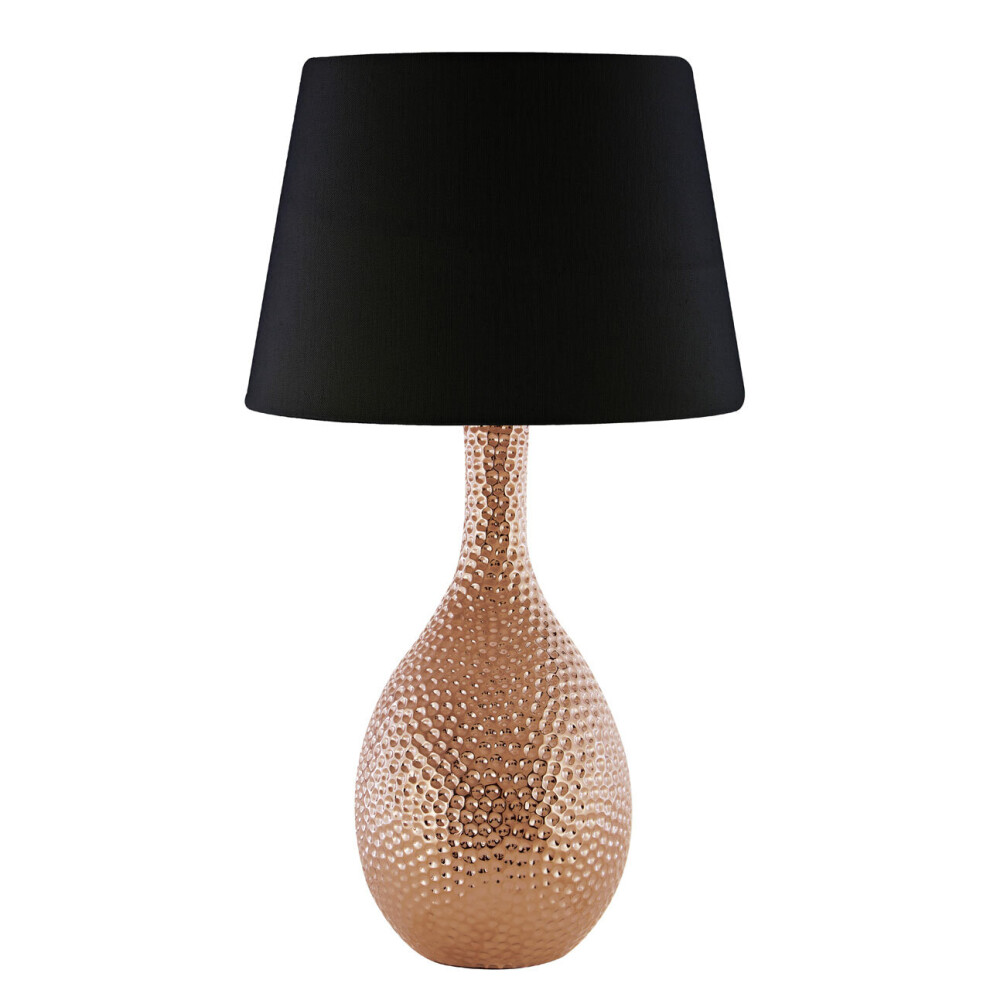 Interiors by Premier Julius Copper Hammered Ceramic Table Lamp