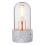 Premier Housewares Premier Housewares Lamonte Grey Marble Base/EU Plug Bell Lamp 4