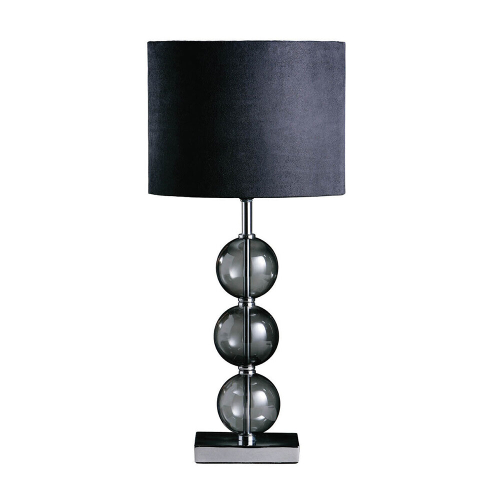 Premier Housewares Mistro Suede Effect Shade Table Lamp Black