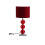 Premier Housewares Premier Housewares Mistro Red Suede Effect Shade Table Lamp 2