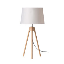 Premier Housewares Tripod White Shade / EU Plug Table Lamp