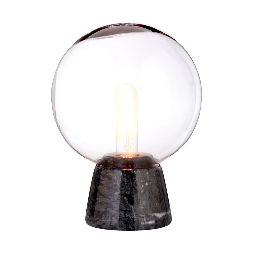 Premier Housewares Lamonte Marble Base/Eu Plug Globe Black
