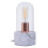Premier Housewares Premier Housewares Lamonte Grey Marble Base/EU Plug Bell Lamp 1
