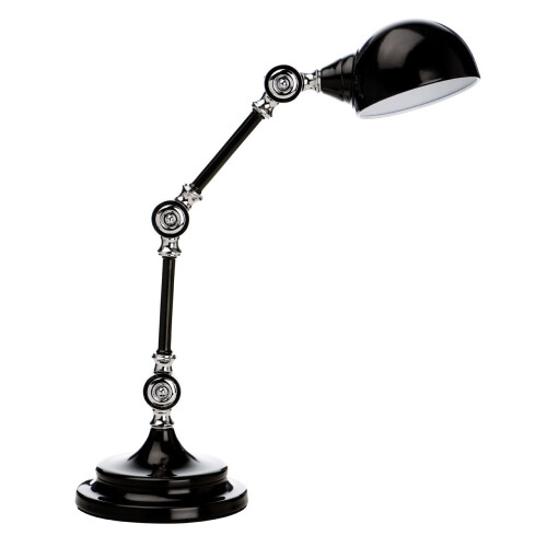 Premier Housewares Premier Housewares Black Metal AdjustableTable Lamp