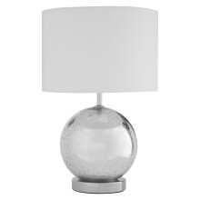 Premier Housewares Naomi White Fabric Shade Table Lamp