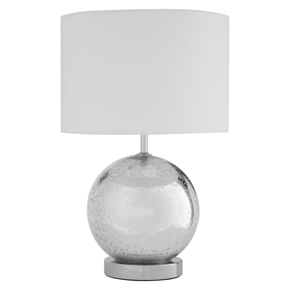 Premier Housewares Naomi Fabric Shade Table Lamp White