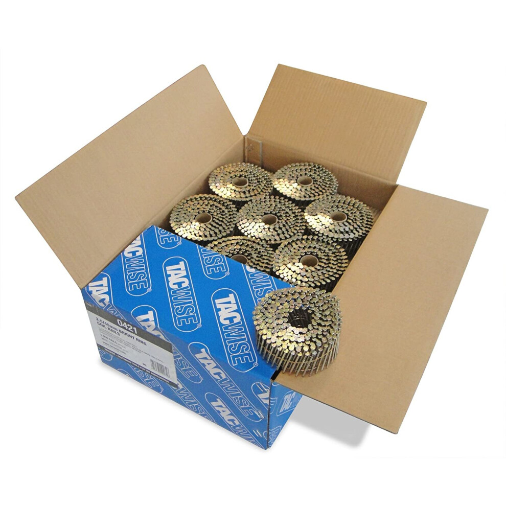 Tacwise 0421 2.5/45Mm Bright Ring Coil Nails For Nail Gun (Box 9000) 5018505100618