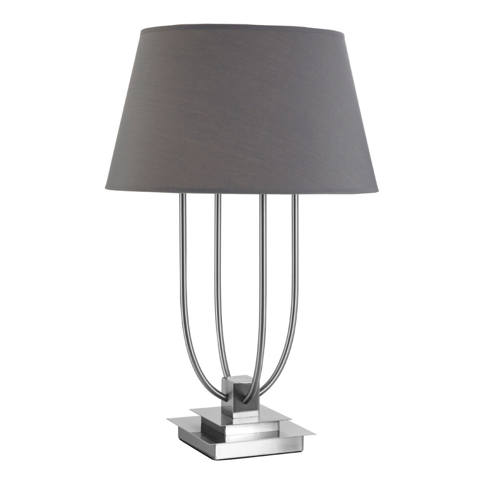 Premier Housewares Regents Park Shade Table Lamp Grey