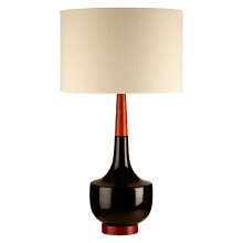 Premier Housewares Table Lamp with Wood / Ceramic Base