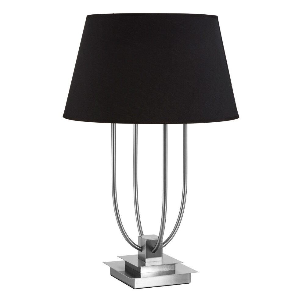 Interiors by Premier Regents Park Black Shade EU Plug Table Lamp