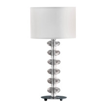 Premier Housewares Bobble White Fabric Shade Lamp