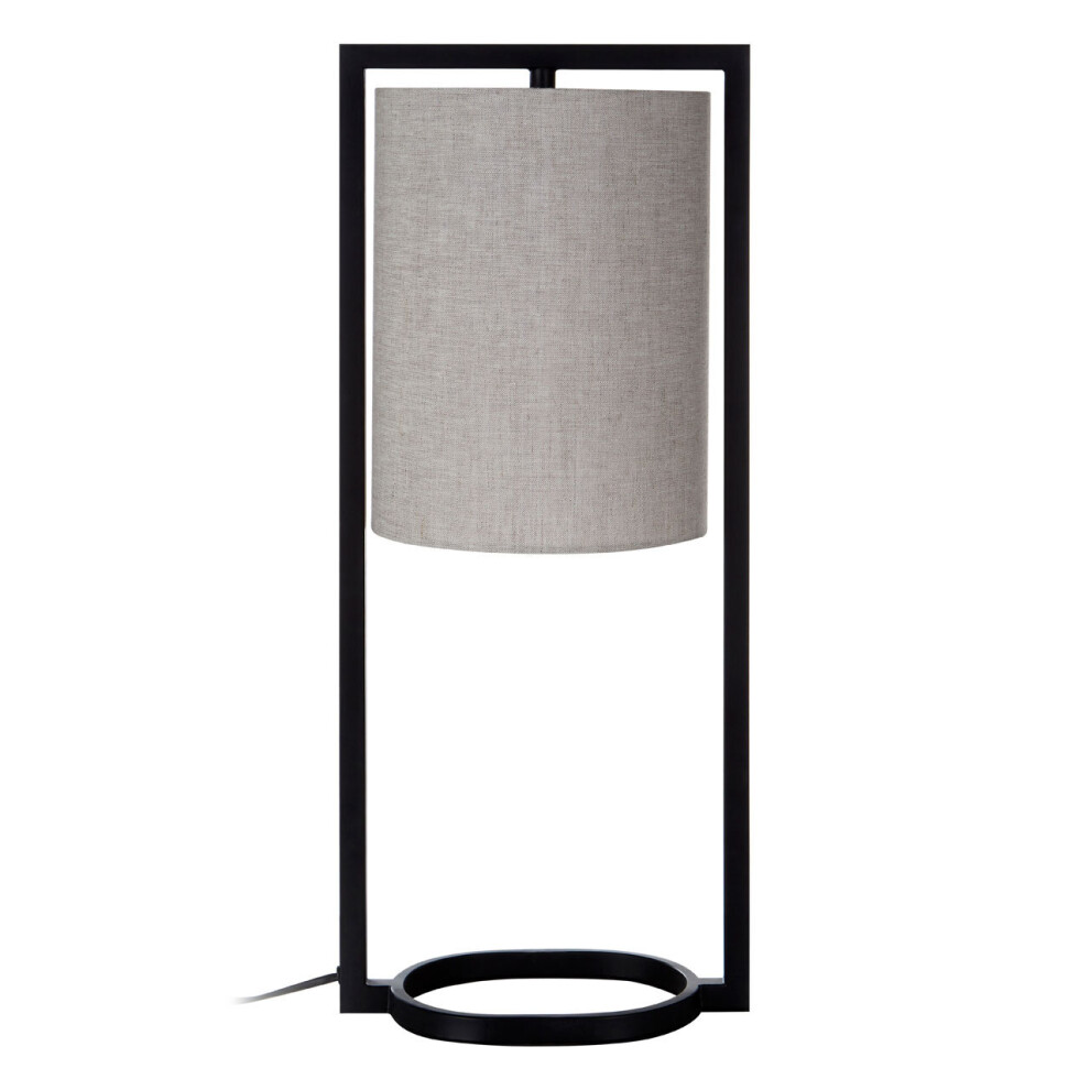 Premier Housewares Metal Table Lamp, Minimalist & Elegant Table Lamp For Modern Homes, Shade Modern Table Lamp, Table Lamp Grey