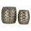 Premier Housewares Premier Housewares Reza Gold Finish Drum Stools 1