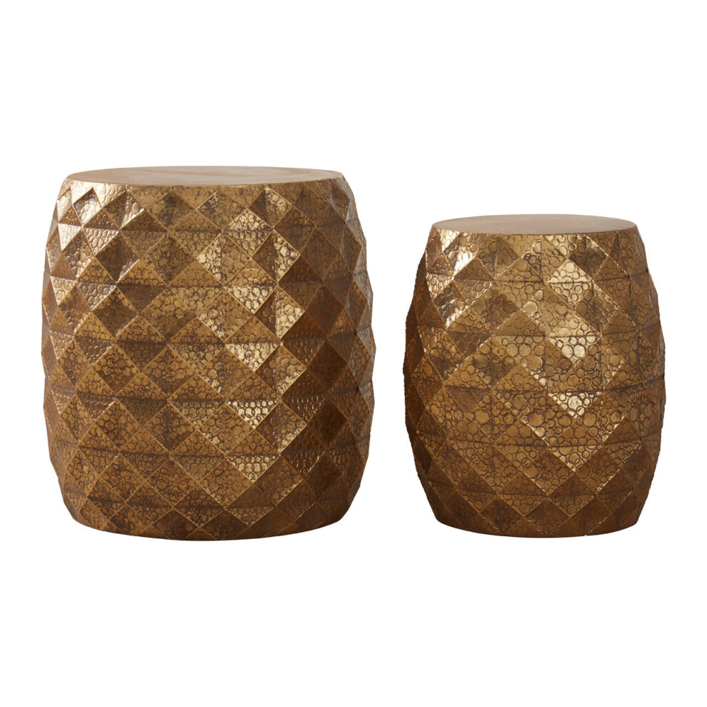 Premier Housewares Reza Multi-Faceted Drum Stools