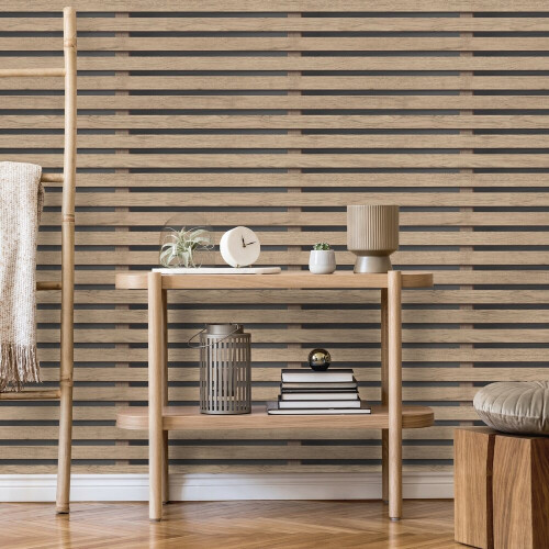 Fine Decor Fine Decor Wood Slats Black Wallpaper FD42996 2