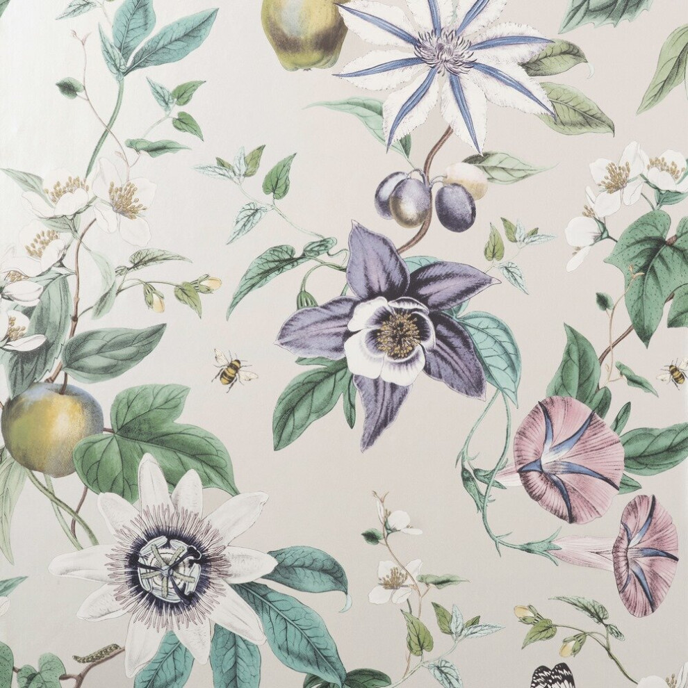 Fine Decor Sierra Floral Silver Wallpaper FD43059