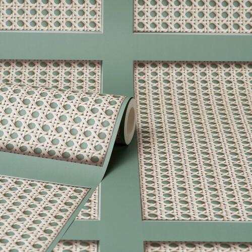Fine Decor Fine Decor Cane Panel Sage Wallpaper FD42999 1