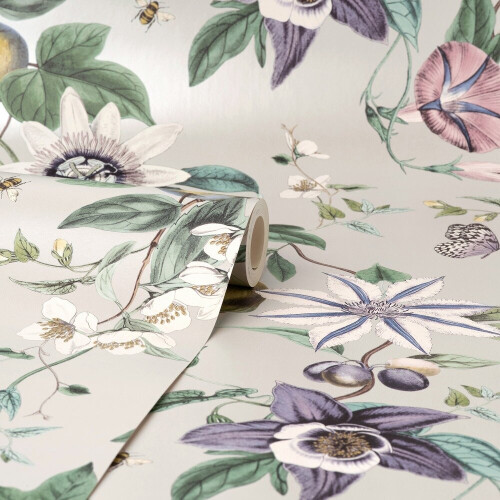 Fine Decor Fine Decor Sierra Floral Silver Wallpaper FD43059 1