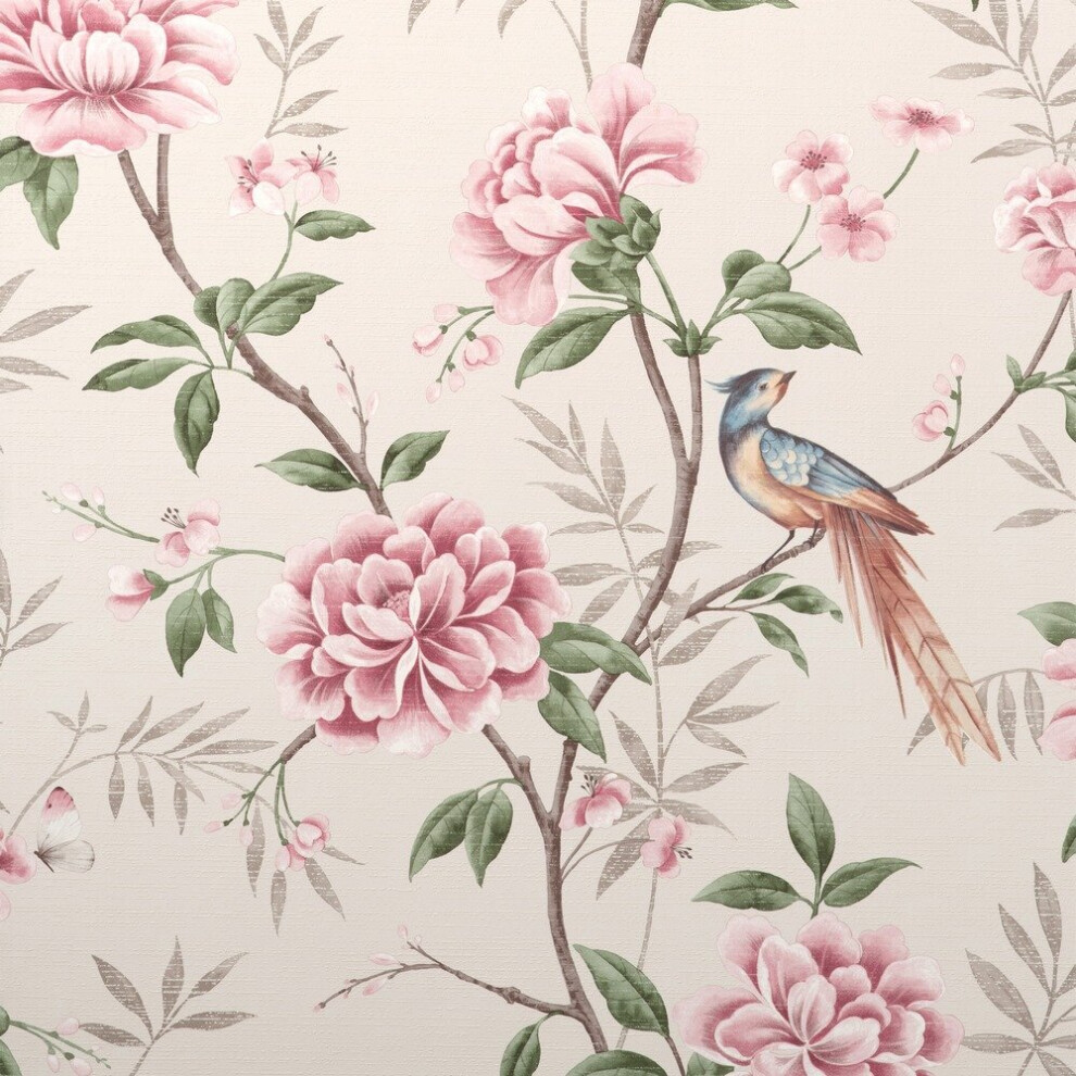 Crown Akina Floral Natural Wallpaper M1725