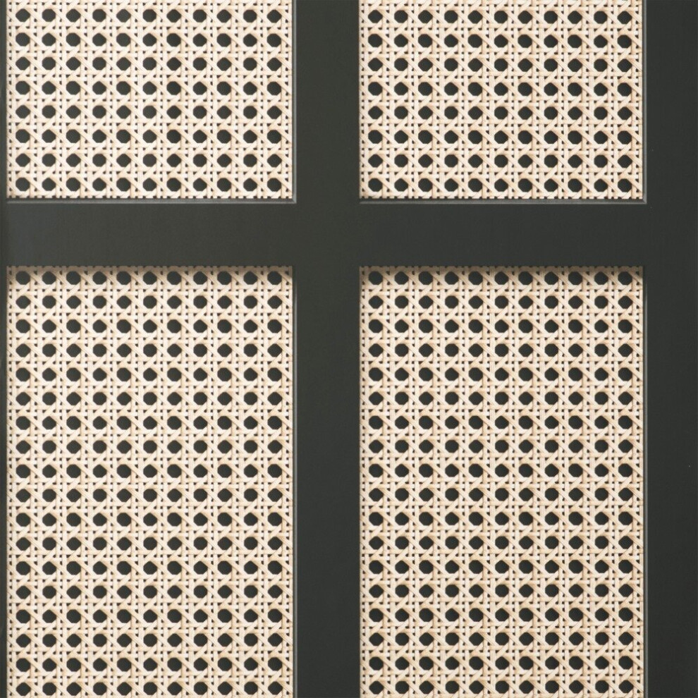 Fine Decor Cane Panel Black Wallpaper FD42998