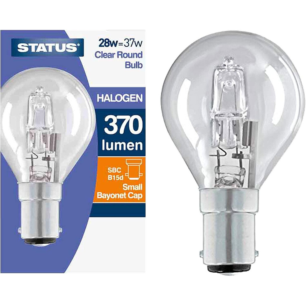 Status 10 X Halogen Energy Saving 28W = 37W Sbc B15 Bayonet Cap Golf Ball Lamps/Traditional Style Bulbs Light Small