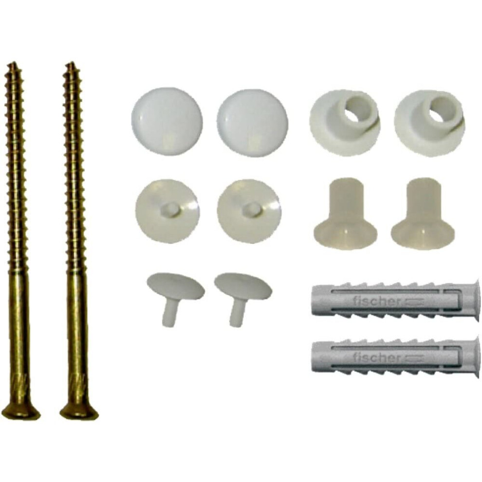 Photos - Toilet Accessory Fischer 42834 WB10 Toilet Attachment Kit, Plastic/Metal