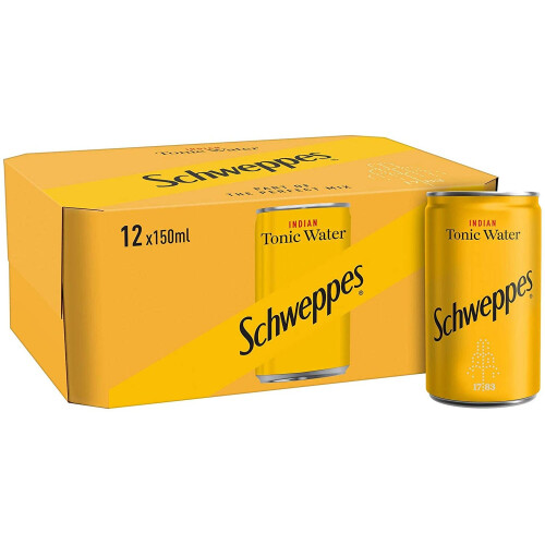 Schweppes Indian Tonic Water Mini Cans 12 x 150ml 2