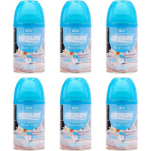airpure 6 X AUTOMATIC SPRAY REFILLS 250ML FRESH LINEN AIRWICK COMPATIBLE, Blue, Small, AF102B-6-B