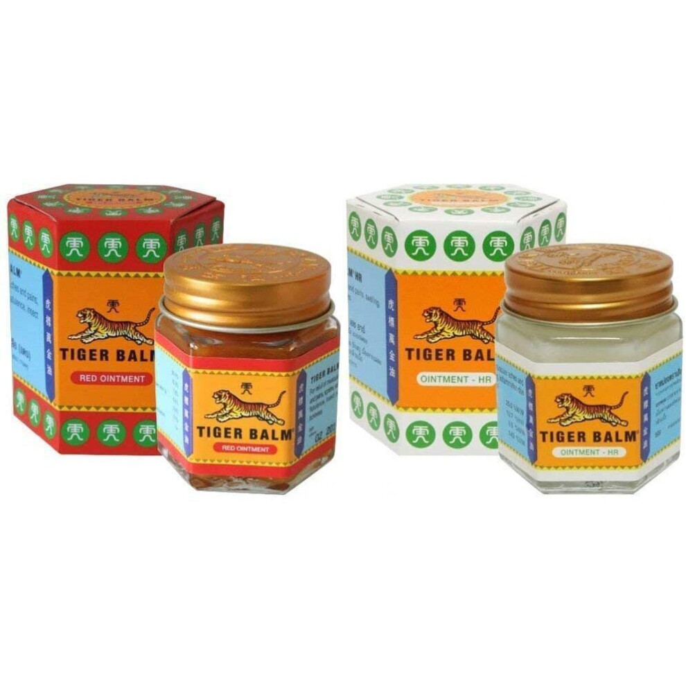 Tiger Balm Red/White 2 X19.4g Herbal Massage Ointment Pain Relief Muscle Menthol