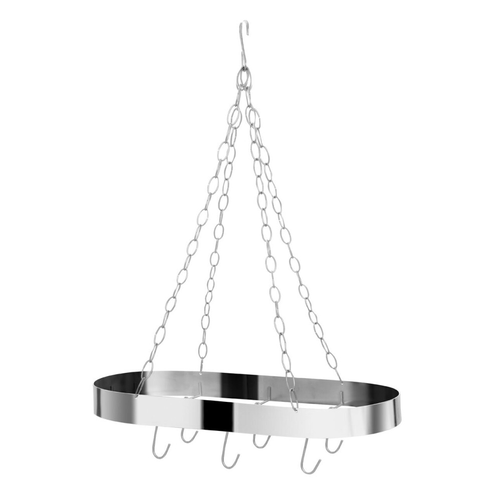 Premier Housewares Matt Chrome Oval Ceiling Rack