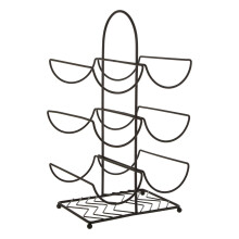 Premier Housewares Vertex Black Powder Coat 6 Bottle Wine Rack