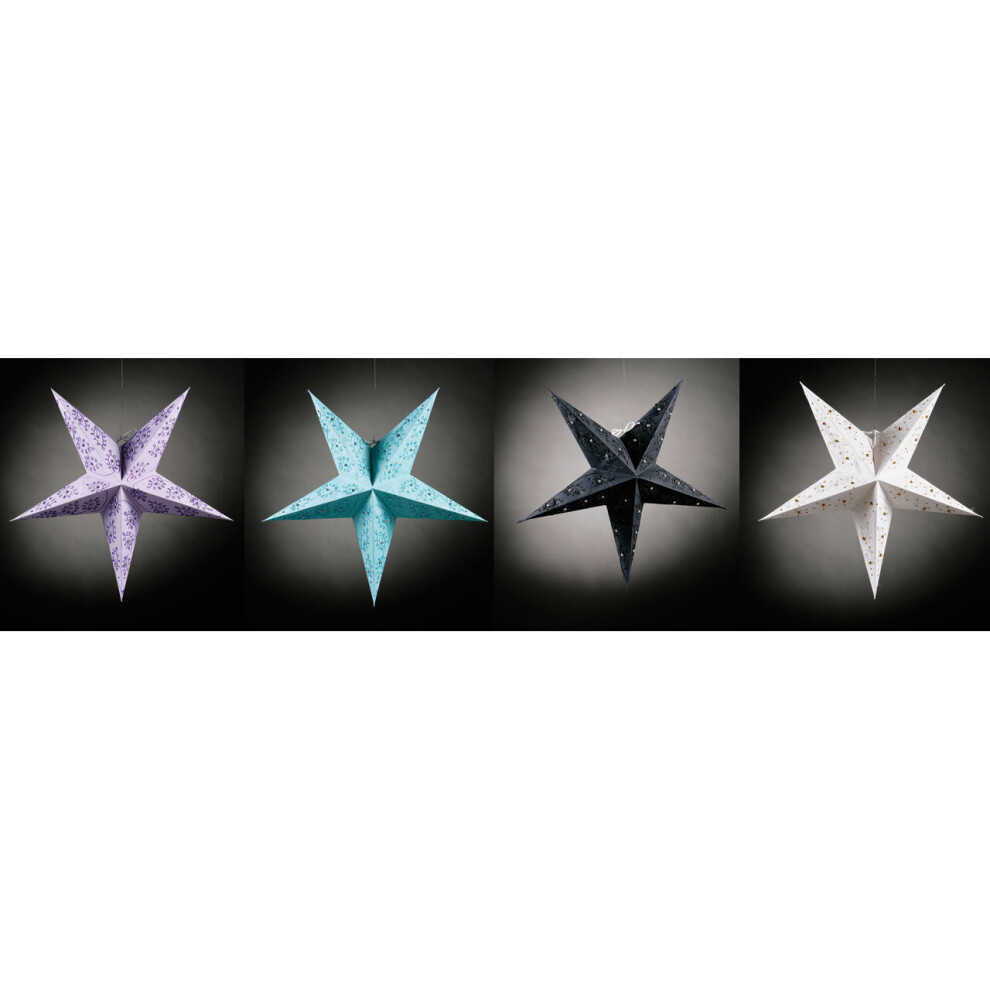 Premier Housewares 4 Assorted Stars Shades Light