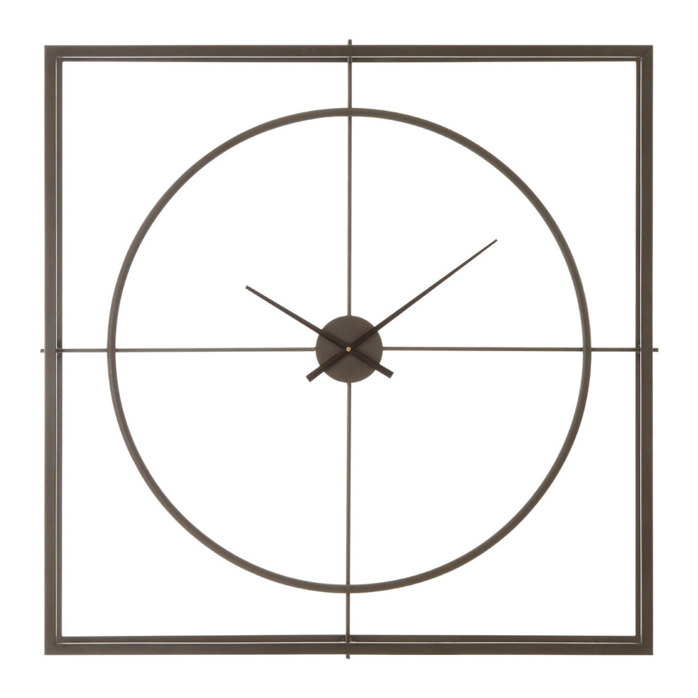 Premier Housewares Trinity Rust Finish Wall Clock Black