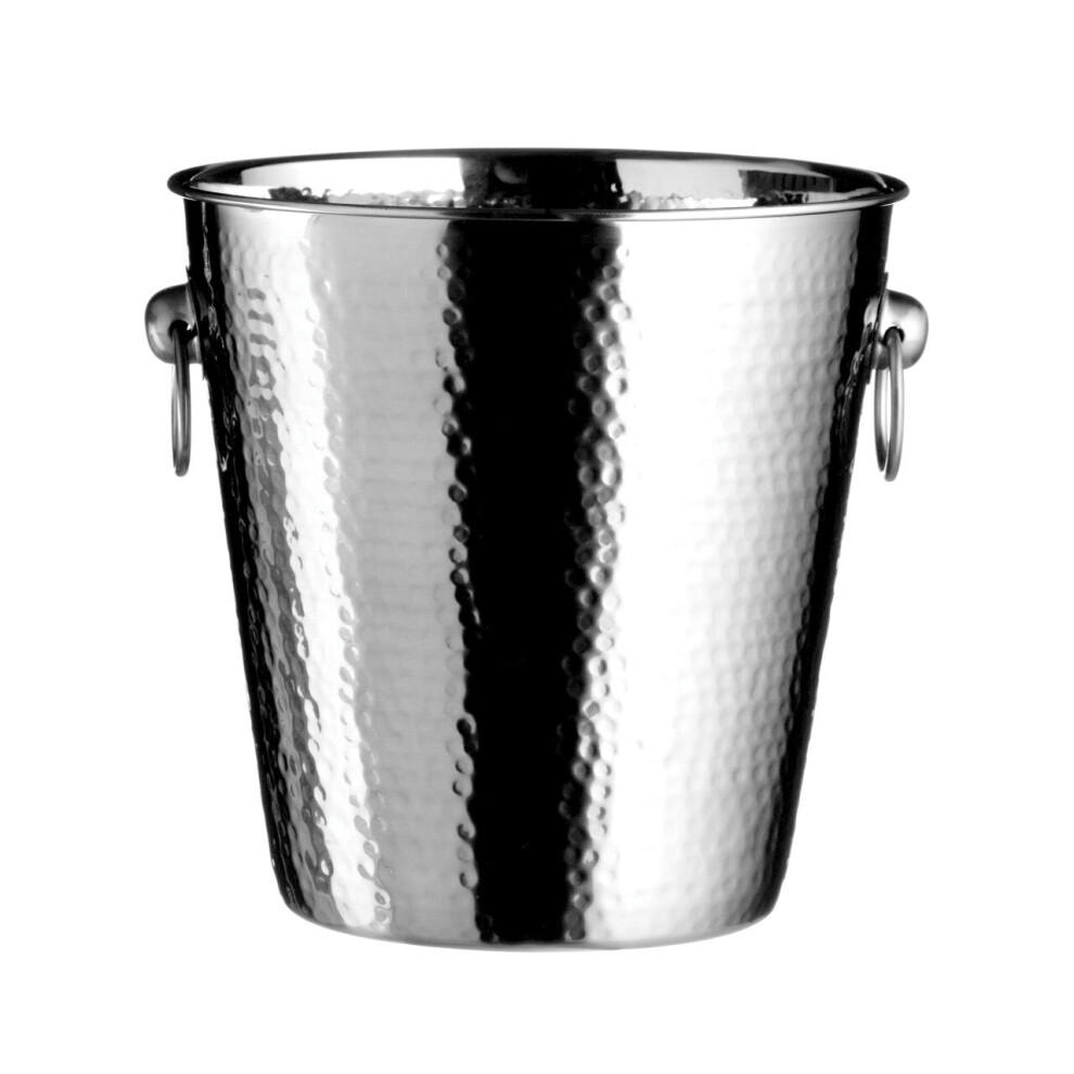 Premier Housewares Striking Hammered Effect Champagne Bucket Silver