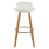 Premier Housewares Matte White Bar Stool, Easy to Clean Kitchen Bar Stool, Footrest Bar Stool, Space-Saver Breakfast Stool 1