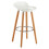 Premier Housewares Matte White Bar Stool, Easy to Clean Kitchen Bar Stool, Footrest Bar Stool, Space-Saver Breakfast Stool 2