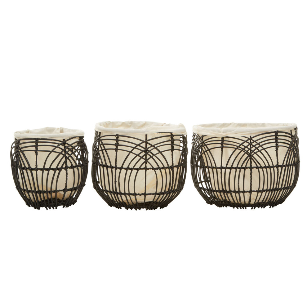 Arles Set Of 3 Rattan Baskets, Sustainable rattan