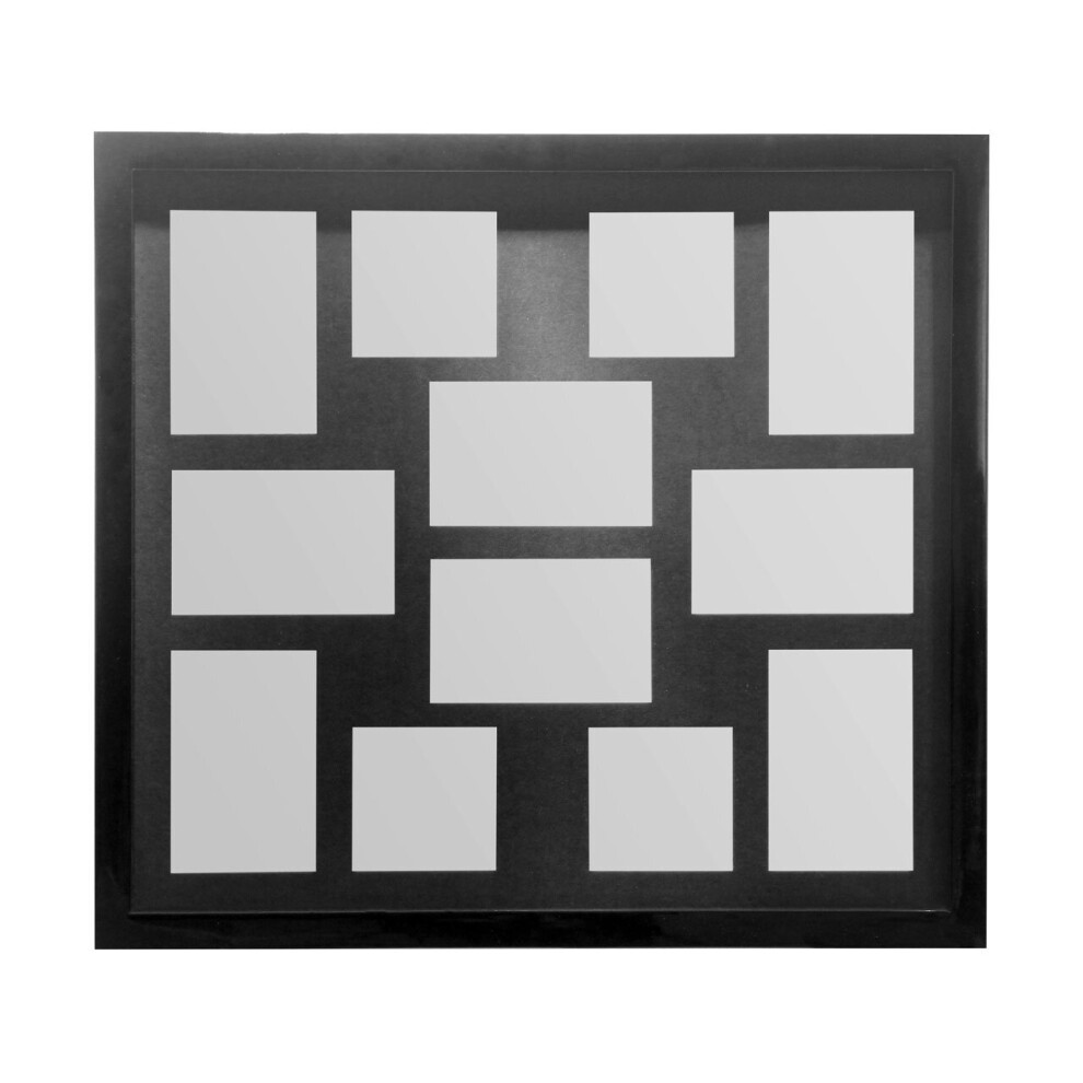 Premier Housewares Black 12 Photo Multi Photo Frame-image-OPC-P8Z782S-NEW