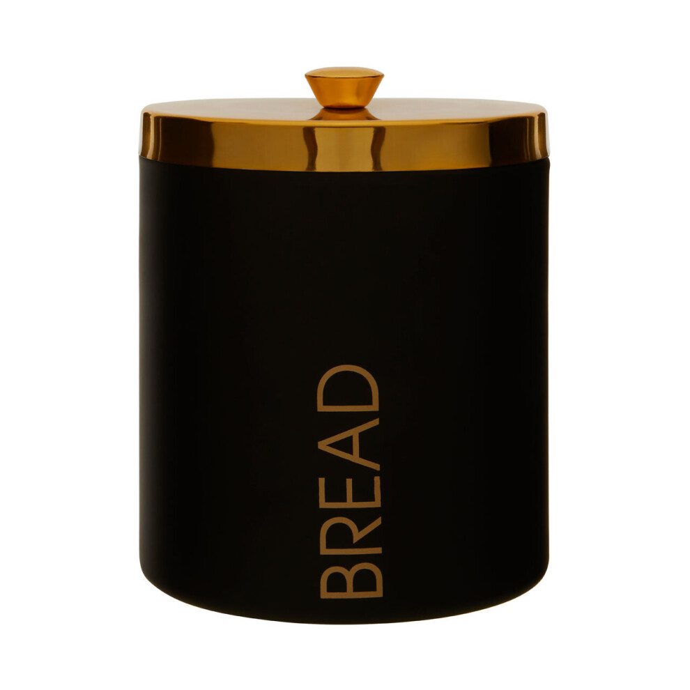 Premier Housewares Liberty Enamel Finish Bread Bin Black