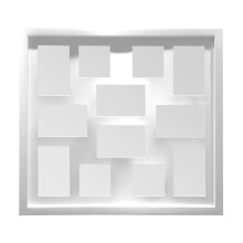Premier Housewares White 12 Photo Multi Photo Frame