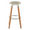 Premier Housewares Matte White Bar Stool, Easy to Clean Kitchen Bar Stool, Footrest Bar Stool, Space-Saver Breakfast Stool 3