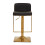 Premier Housewares Premier Housewares Baina Black And Gold Bar Stool With Square Base 2