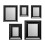 Premier Housewares Premier Housewares Black Frame 5pc Mirror Set 1