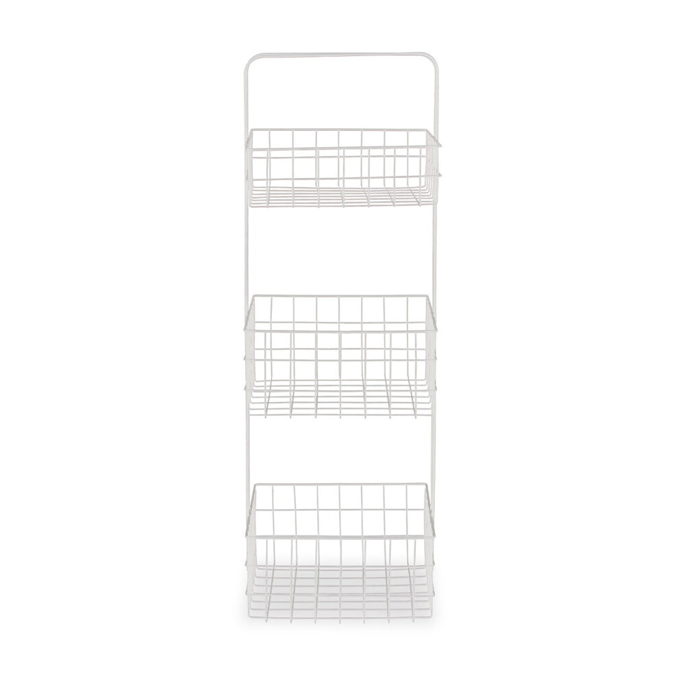 Premier Housewares Three Tier White Storage Caddy