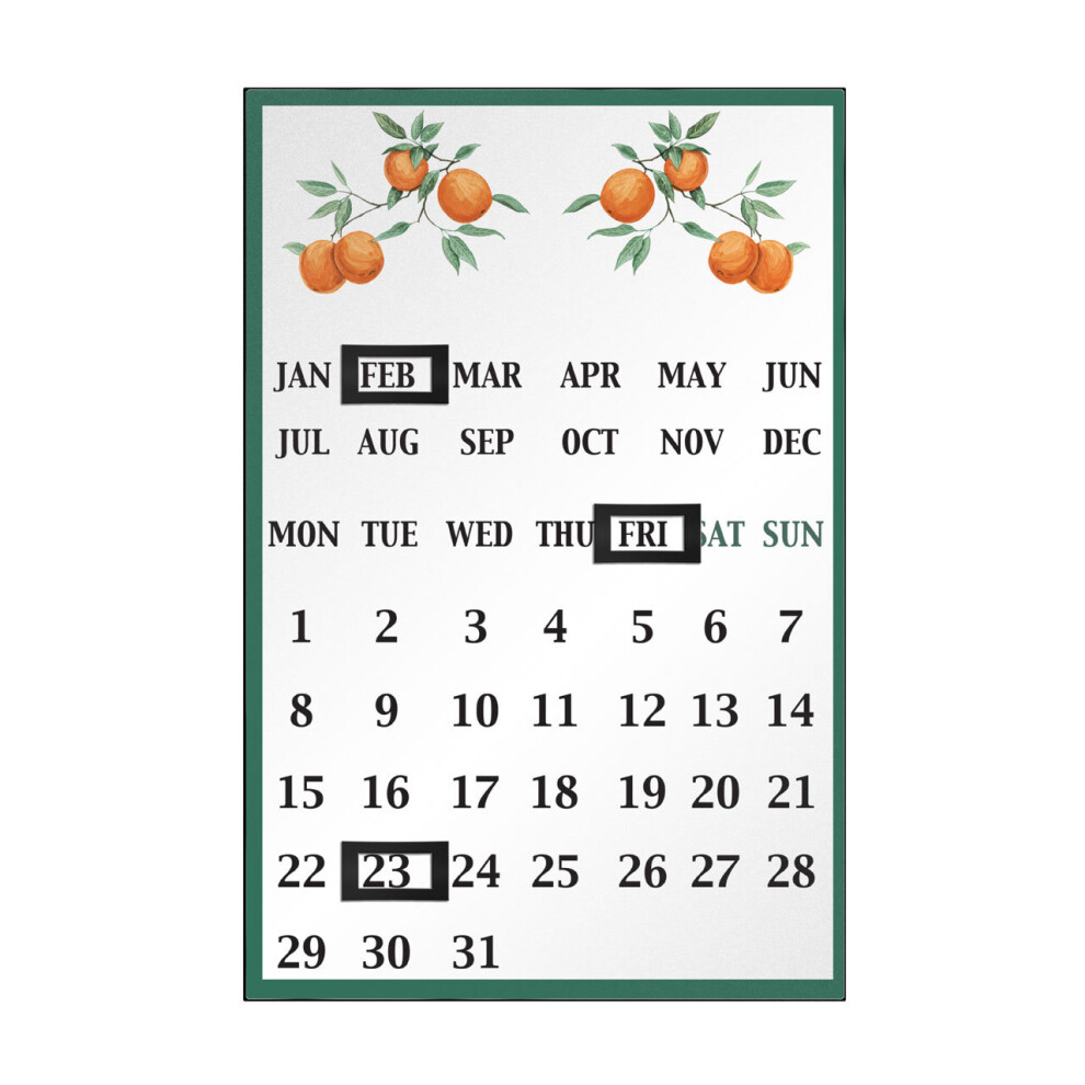 Premier Housewares Grove Magnetic Calendar Orange