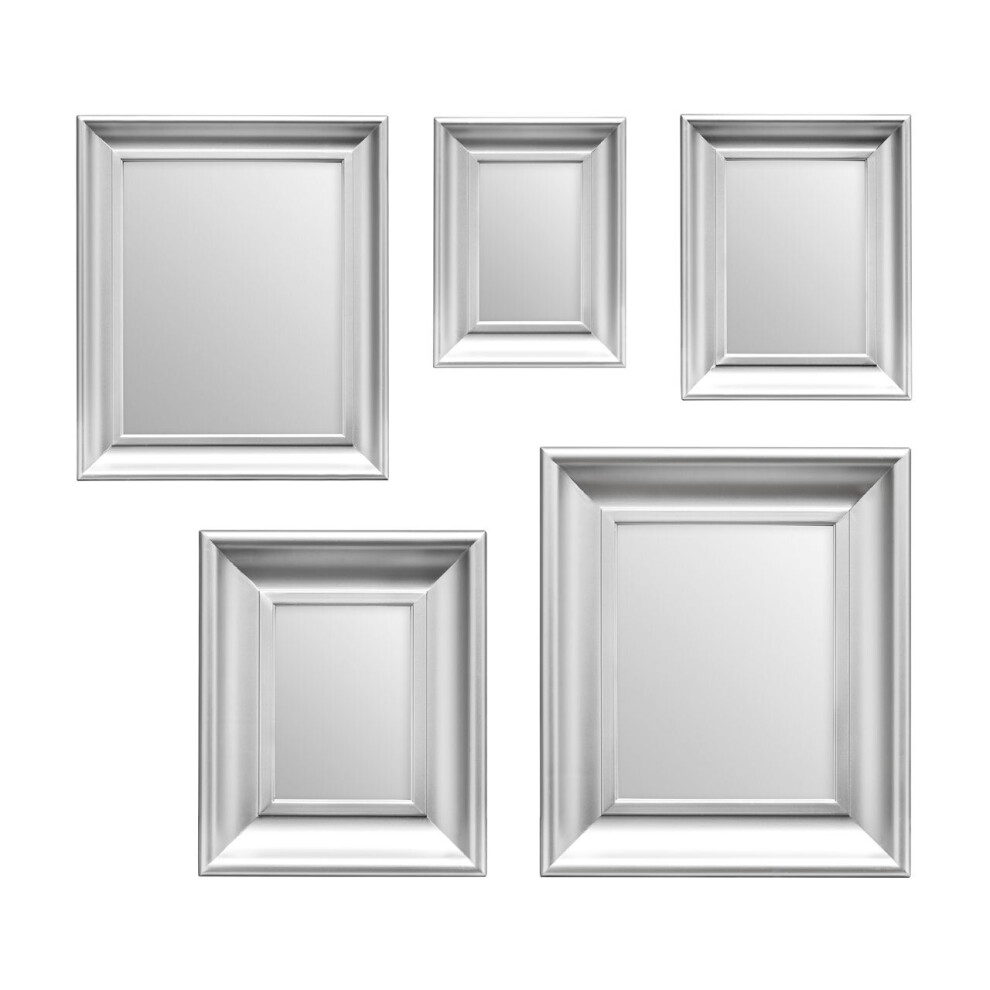 Premier Housewares Silver Frame 5pc Mirror Set