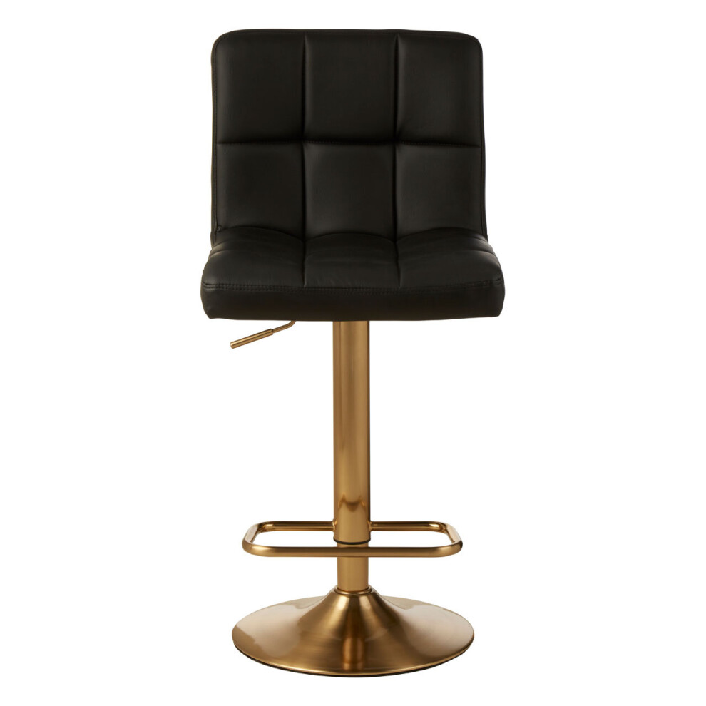 Premier Housewares Elegant Design Quilted Bar Stool, Comfort And Stable Counter Stool, Height Adjustable Contemporary Bar Stool