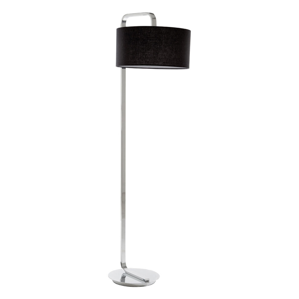 Interiors by Premier Leyna Floor Lamp with Black Fabric Shade